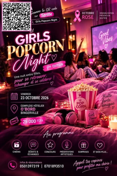 Girl’s popcorn night